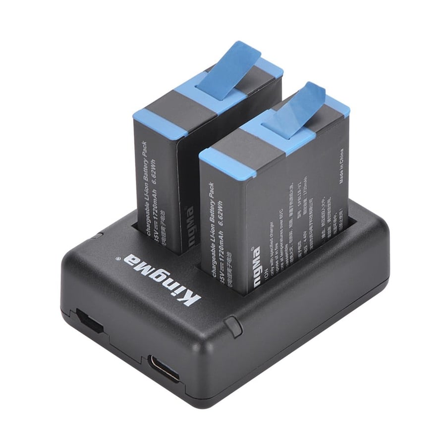 KingMa Fully Decoded GoPros 9 Battery Set for GoPro Hero 9/10 with Dual Charger