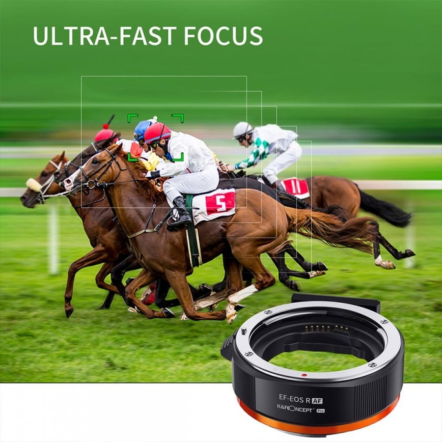 K&F Concept Canon EF/EF-S to EOS R Mount, Metal Autofocus Adapter