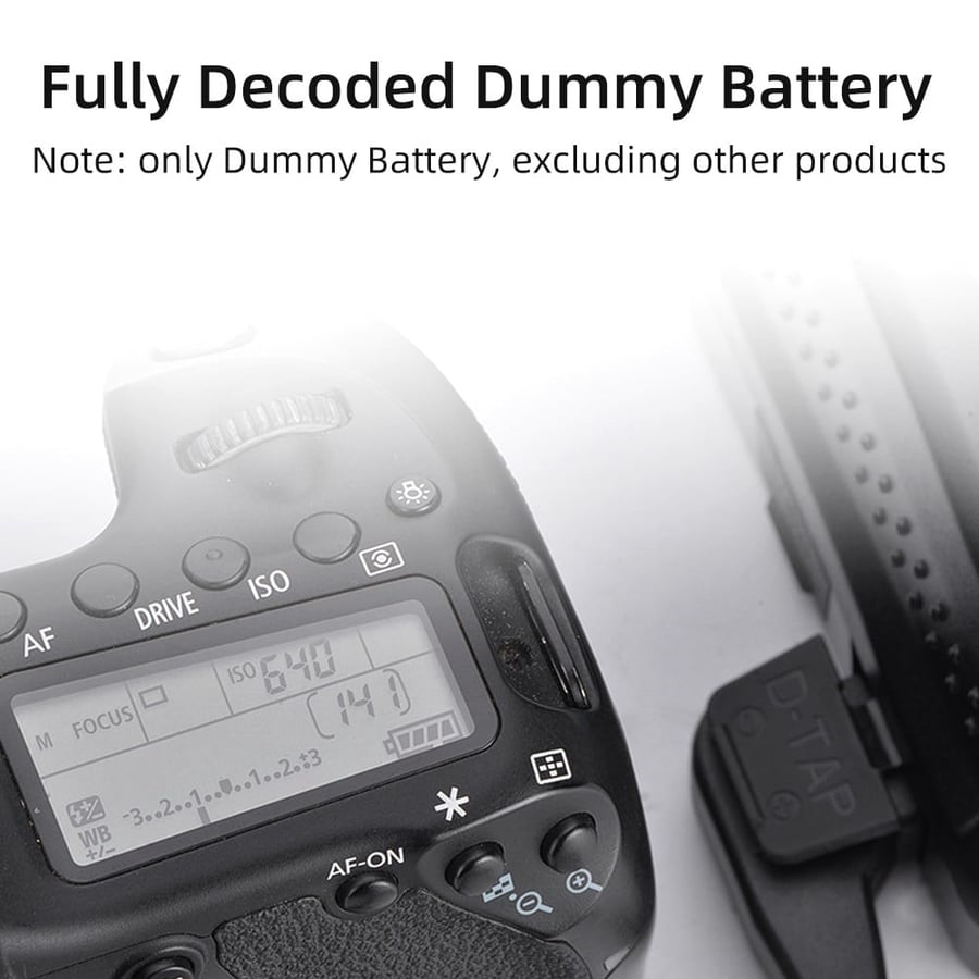 KingMa D-TAP LP-E6 Dummy Battery for Canon EOS