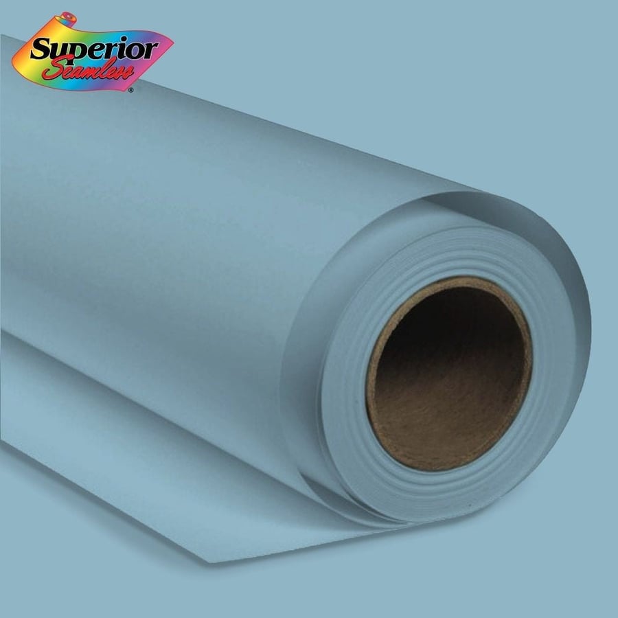 Superior Seamless Photography Background Paper, #2 Sky Blue (1.35m x 11m)