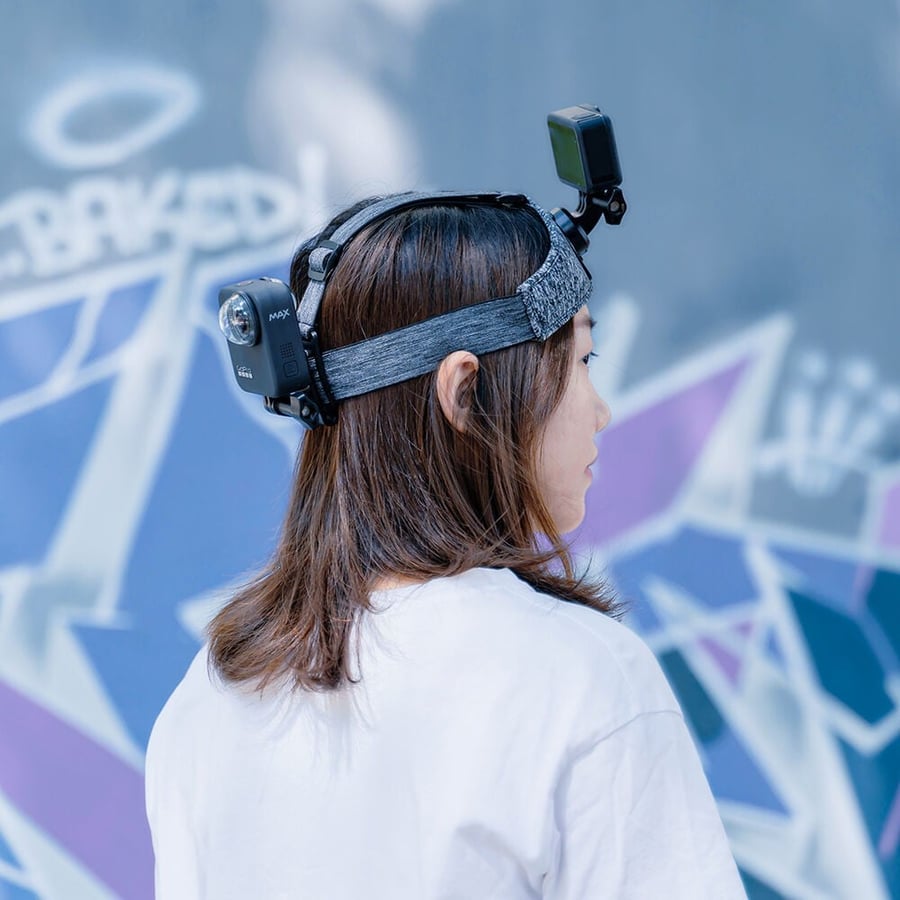TELESIN Head Strap with Dual Action Camera Mounts