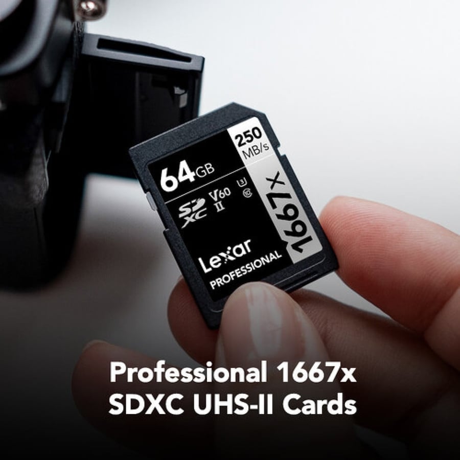Lexar 64GB Professional 1667x UHS-II SDXC Memory Card