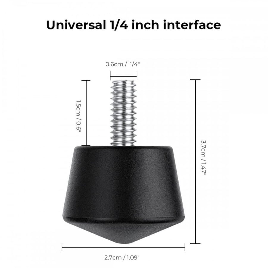 K&F Concept Universal Anti-Slip Rubber Tripod Foot Spikes (3 PCS)