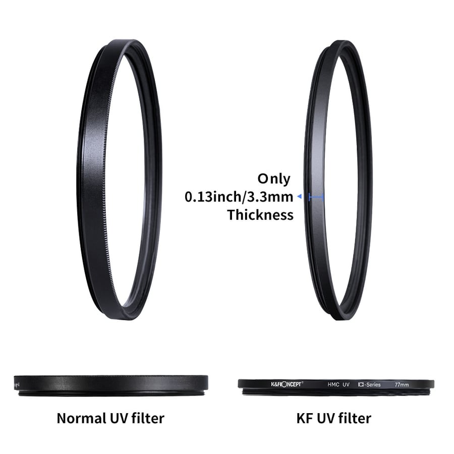 K&F CONCEPT 62MM Circular Polarizer Glass Filter Ultra-Slim, Multi Coated