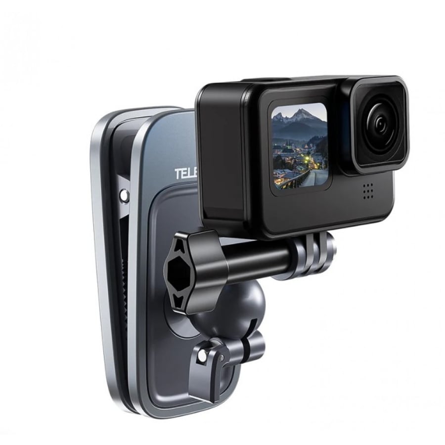 TELESIN Upgraded Magnetic Universal Backpack Clip for Action Cameras