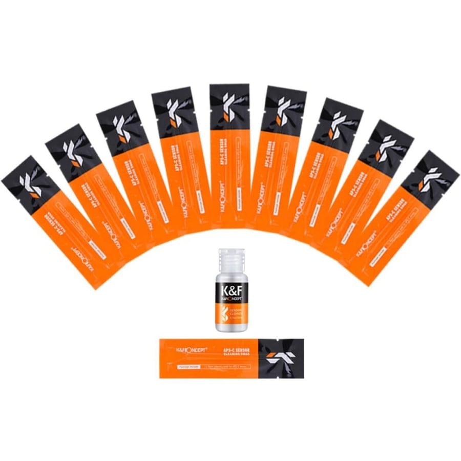 K&F Concept 16mm Crop Sensor Cleaning Swab Kit with 10x 16mm Cleaning Swabs and 1x 20ml Cleaning Liquid
