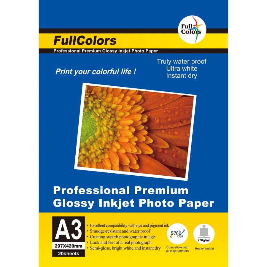 A3 GLOSSY full color 20 Sheets