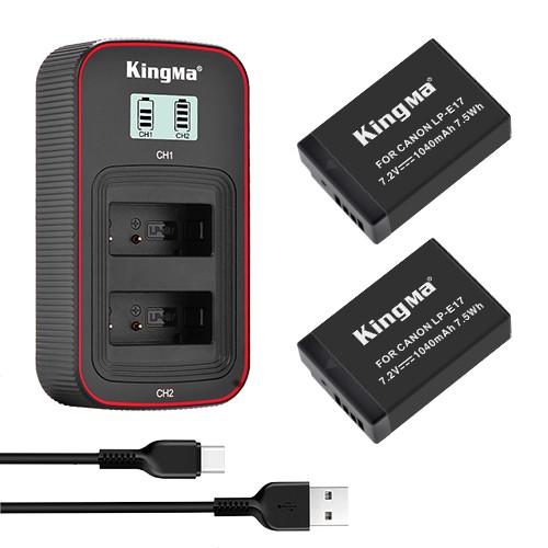KingMa LP-E17 LCD Dual Charger