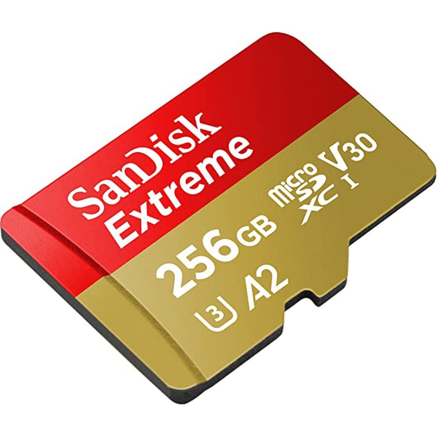 SanDisk Extreme 256GB microSDXC Card UHS-I U3 V30 190MBs