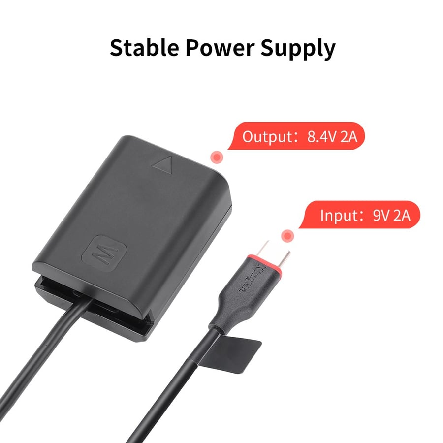 KingMa Portable NP-FW50 Dummy Battery USB-C