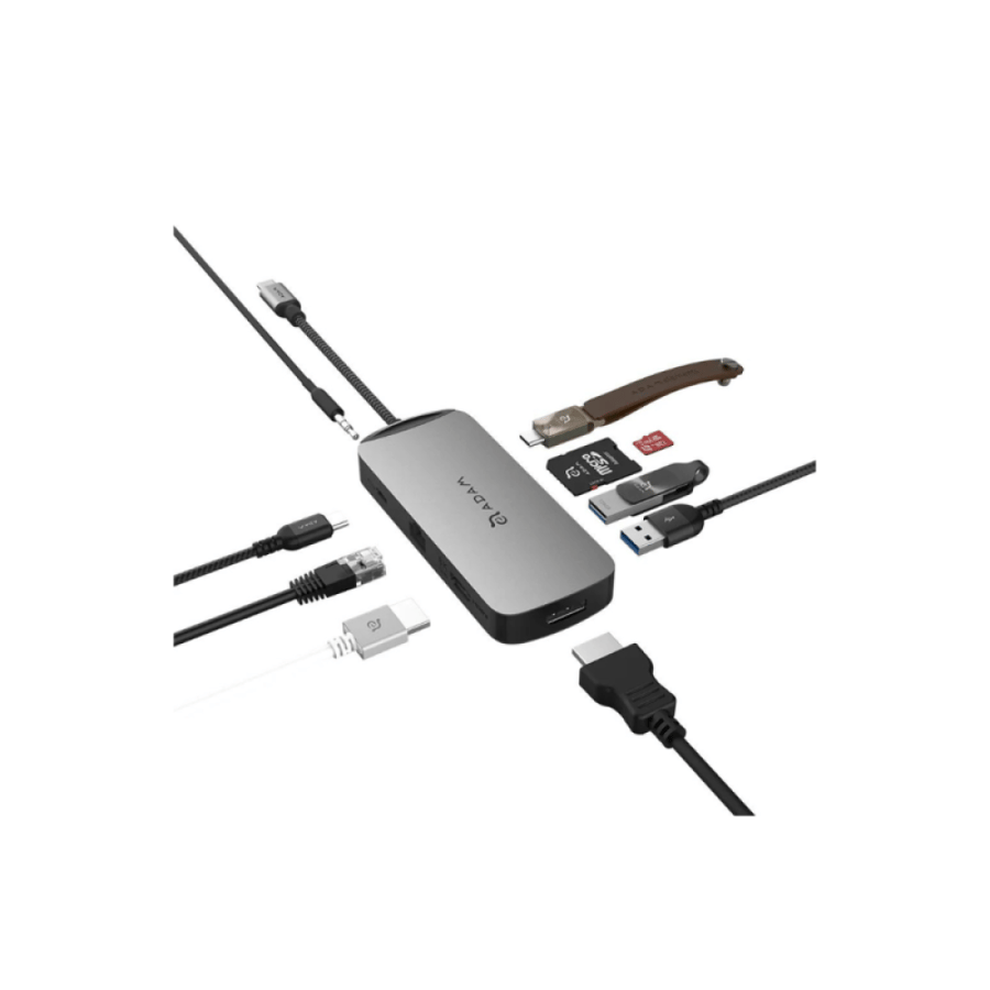 Adam Elements CASA Hub X DP USB-C 8K 10-in-1 Hub – (Grey)