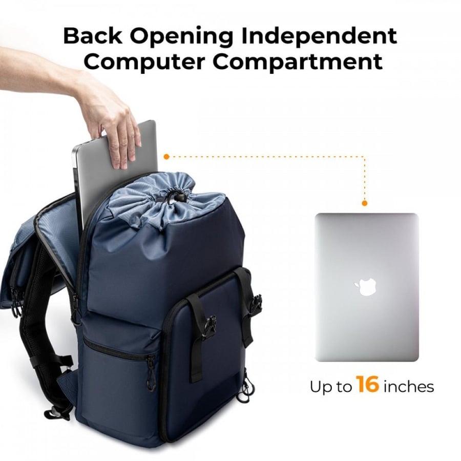 K&F Concept Camera Backpack Bag 25L with Laptop Compartment, Blue