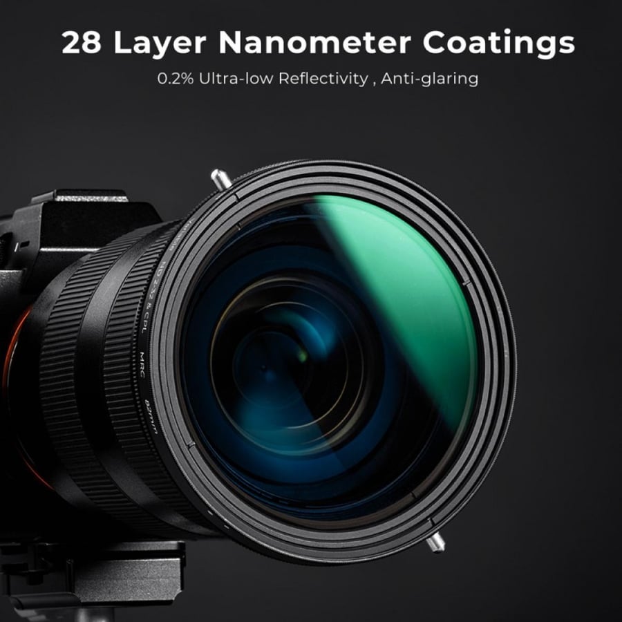 K&F Concept 67mm ND2-ND32 (1-5 Stop) Variable ND Filter and CPL Circular Polarizing Filter 2 in 1 for Camera Lens No X Spot Weather Sealed