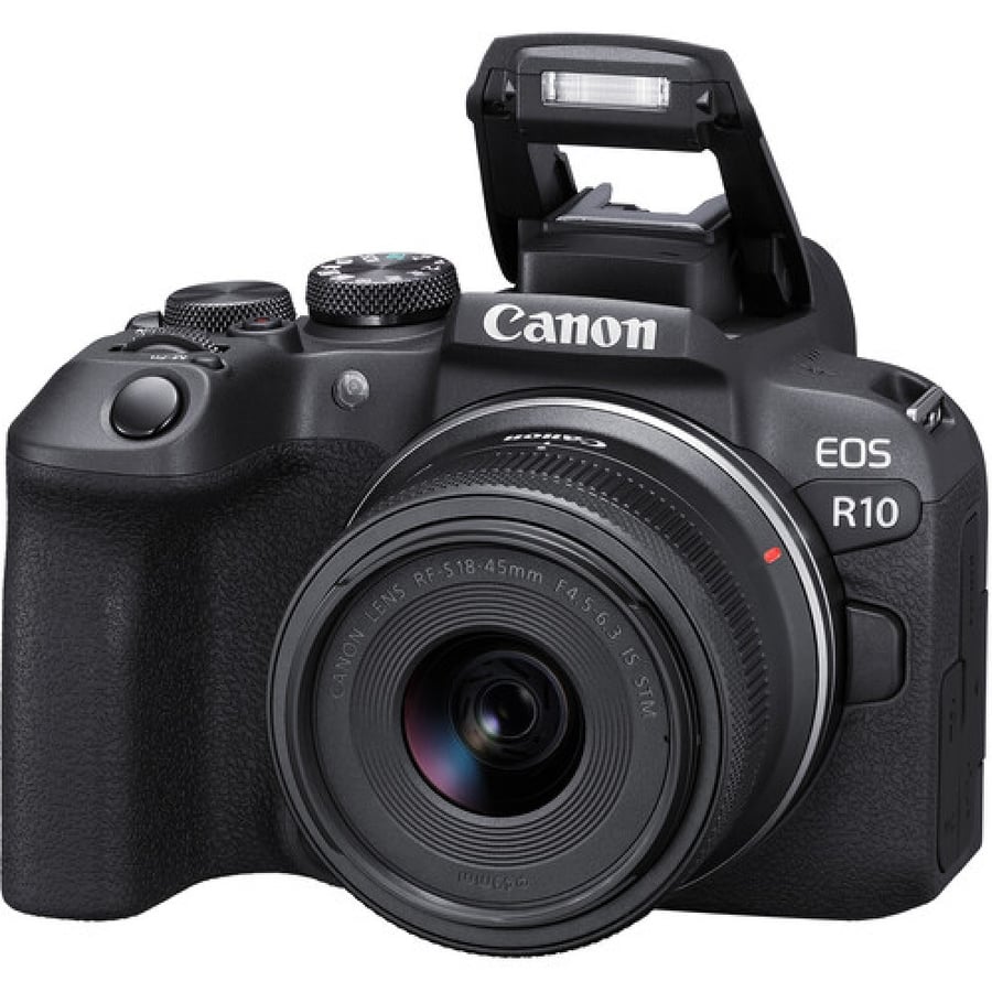 Canon EOS R10 Mirrorless Camera With RF-S 18-45mm F4.5-6.3 IS STM Lens With Mount Adapter EF-EOS R