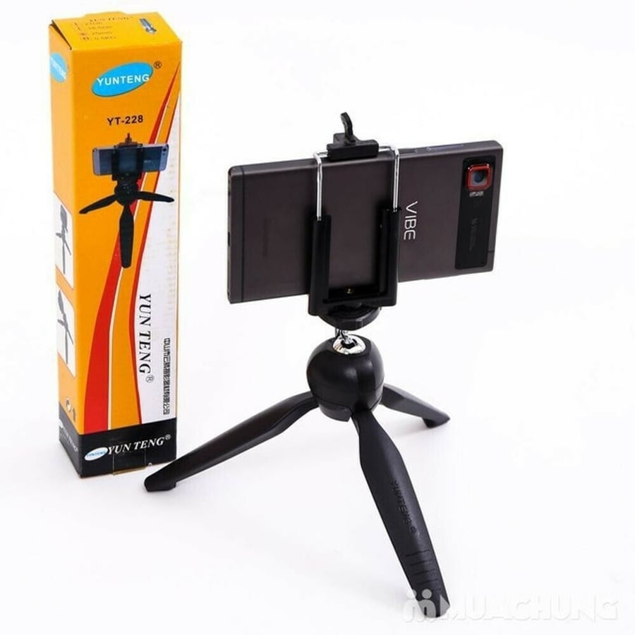 YUNTENG YT-228 Mini Tripod Mount + Phone Holder Clip