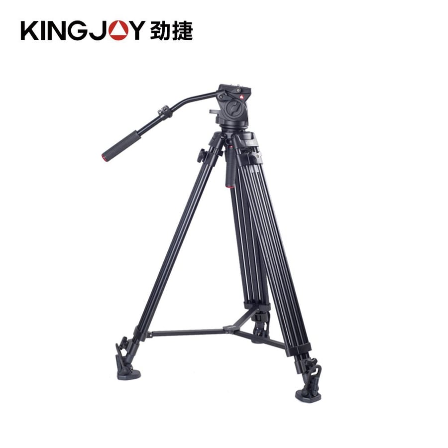 KINGJOY VT-3500 Professional 196 Cm Heavy Duty Aluminium Video Tripod Stand With VT-3530 Fluid Video Head