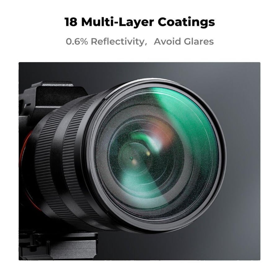 K&F Concept C-series Shimmer Diffusion Filter 77mm Optical Glass For Video Recording Portrait Photography