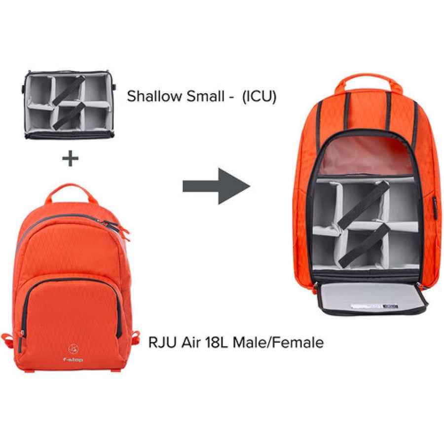 f-stop Rju Air 18L Backpack with Small Shallow ICU (Cypress Green)