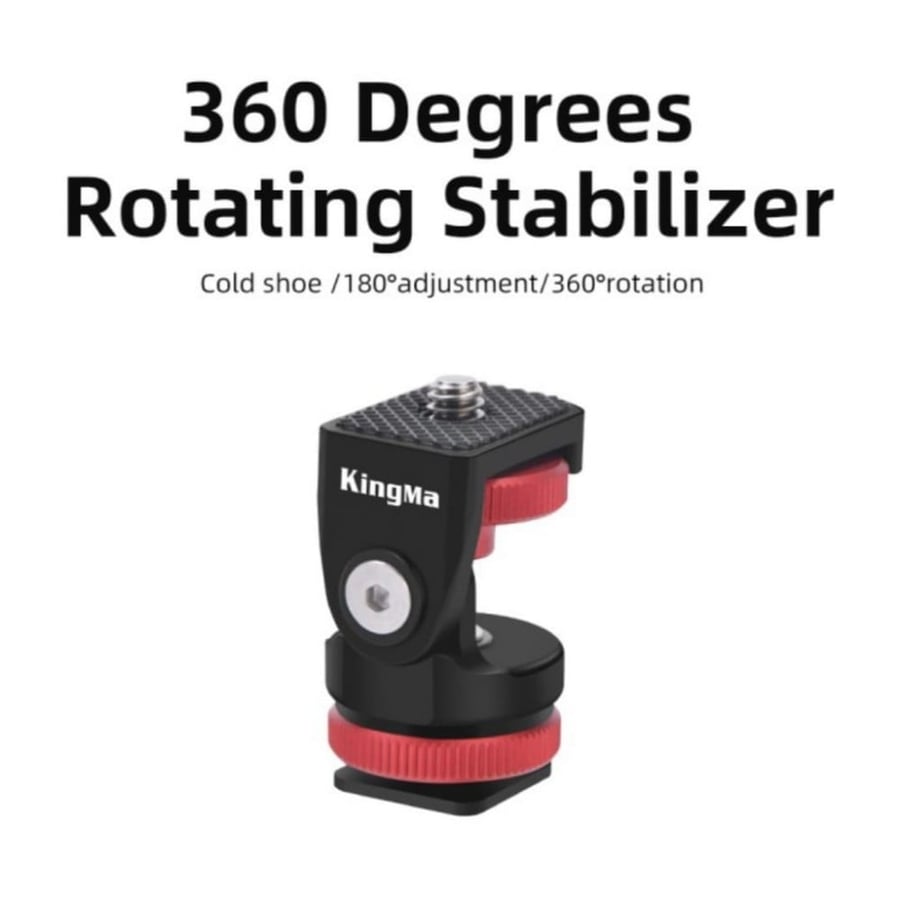 Kingma VL007 Aluminium Cold Shoe Camera Bracket Mount Rotate 360