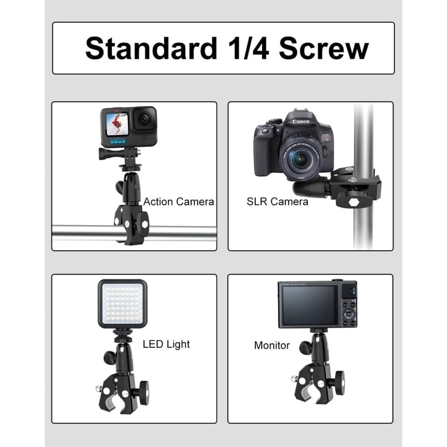 EXSHOW Motorcycle Mount for Action Cameras