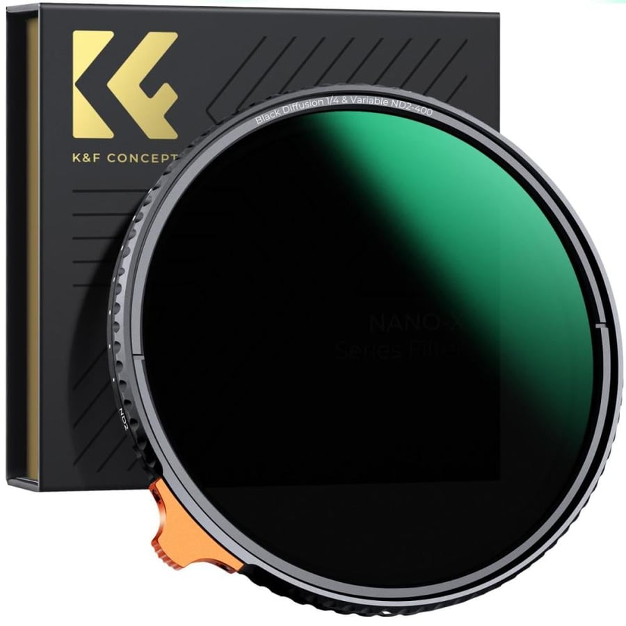 K&F Concept 77mm Black Mist 1/4 + ND2-400 Variable ND Filter KF01.2023