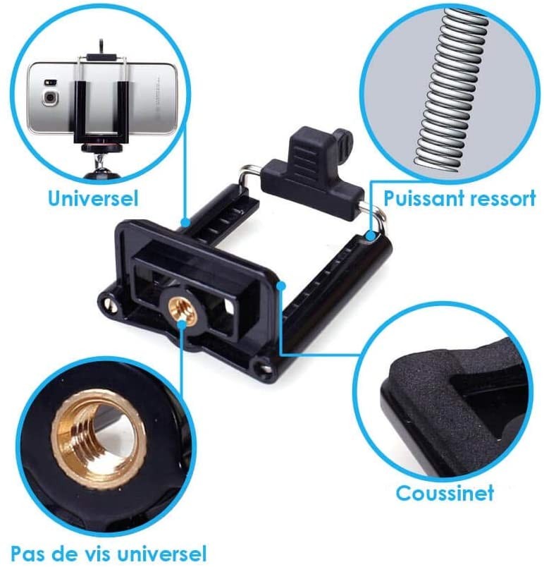 YUNTENG YT-228 Mini Tripod Mount + Phone Holder Clip