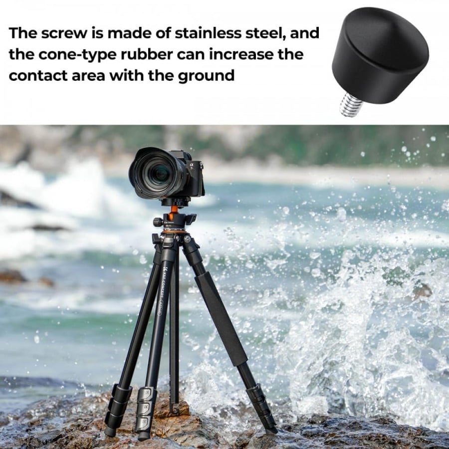 K&F Concept Universal Anti-Slip Rubber Tripod Foot Spikes (3 PCS)
