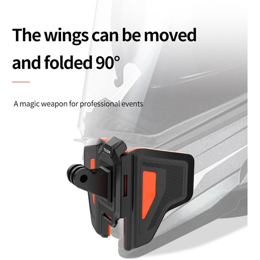 TELESIN Motorcycle Helmet Chin Mount for Action Cameras