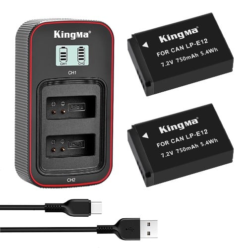 KingMa LP-E12 LCD Dual Charger