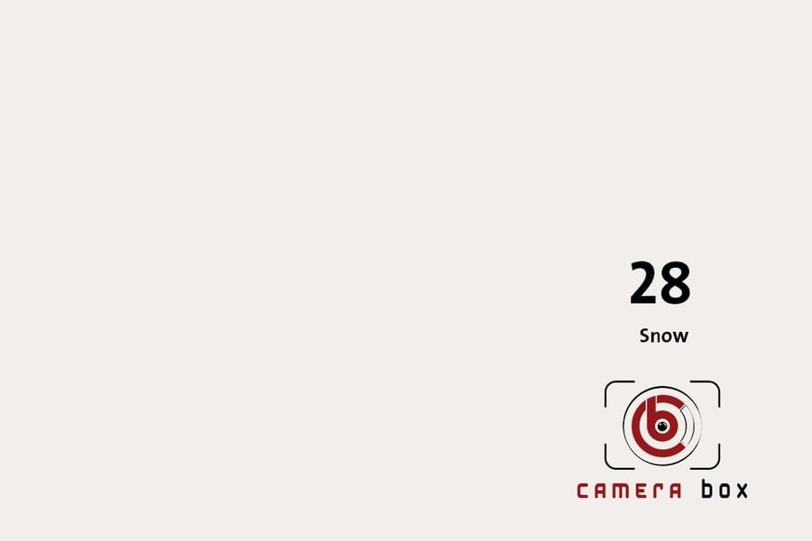 CameraBox #28 Seamless Background Paper (Snow, 1.35 x 10m)