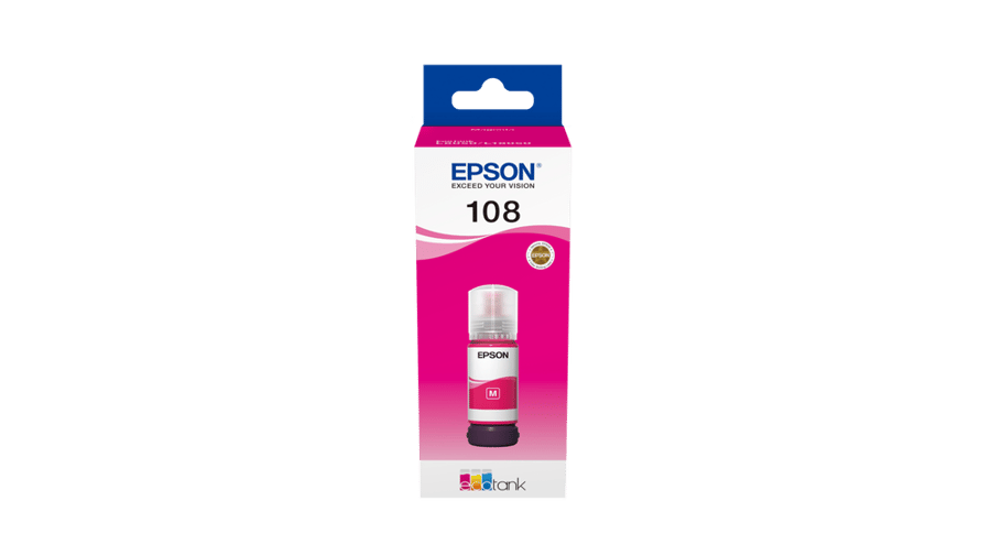 Epson 108 Mastilo Ink Original Magenta Printer L8050/18050