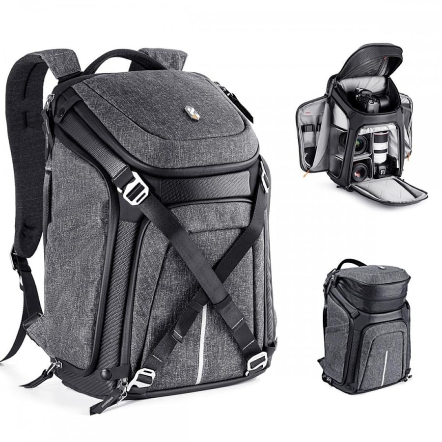 K&F Concept Alpha Backpack 25L for Nature Photography Waterproof Camera Bag with 15.6 inch Laptop Compartment Tripod Holder Raincover