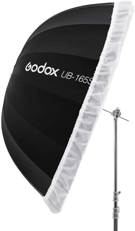 Godox Parabolic Umbrella Silver Black UB-165 CM With Diffuser