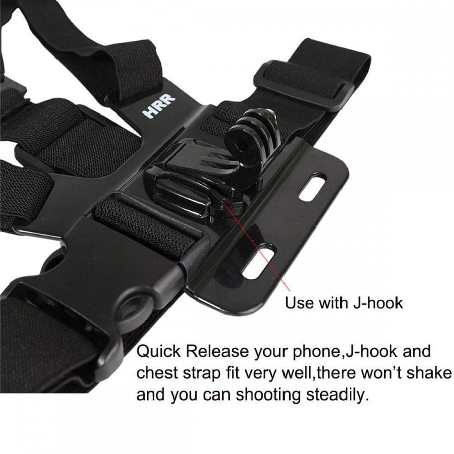 K&F Concept Phone Chest Strap Harness Fixing Headband Bracket Kit for POV/VLOG, Phone Clip Compatible with smartphones and action cameras