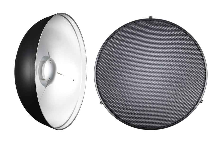 Godox BDR-W55 White Pro Beauty Dish 55CM Bowens Mount Standard Reflector +Grid