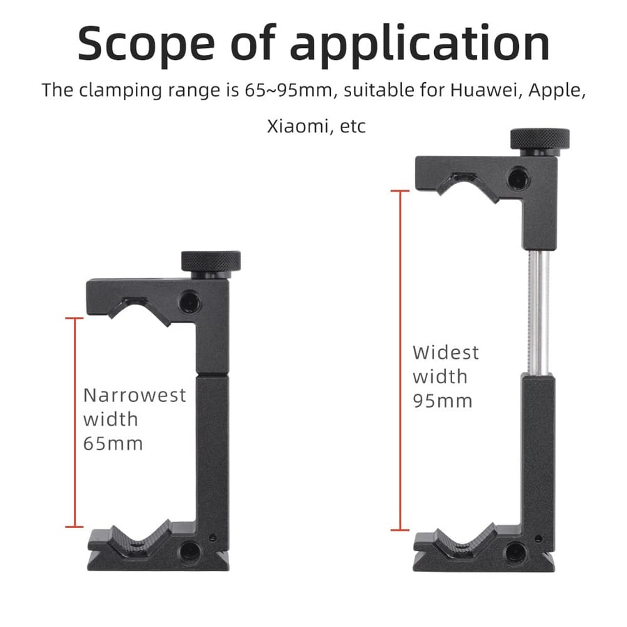 KingMa Aluminium Alloy Hot shoe Phone Clip used in Vertical or Horizontal Shooting