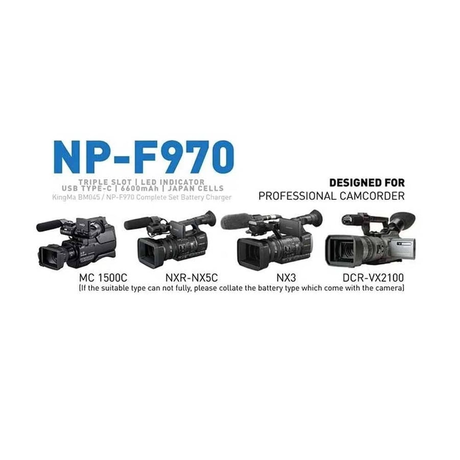 KingMa NP-F970 Battery, 8190mAh