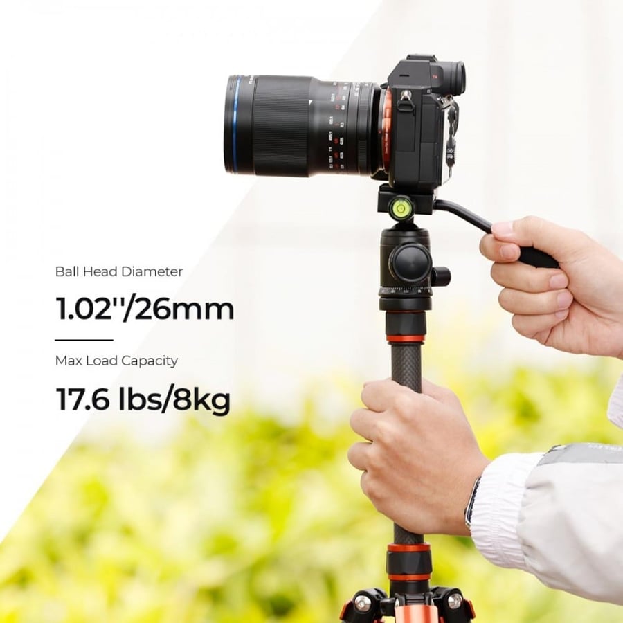 K&F Concept BH-26 360 Degree 26mm Panoramic Ball Head Mount with QR Quick Release Plate, 1/4" Bolt and 8kg Max Load