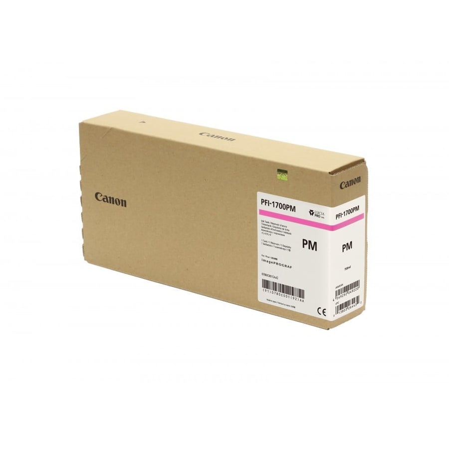 Canon PFI-1700 Photo Magenta Pigment Ink Tank (700mL)  PRO-2000 / PRO-2100 / PRO-4000 / PRO-4000S/ PRO-4100 / PRO-4100S / PRO-6000 / PRO-6000S / PRO-6100  / PRO-6100S