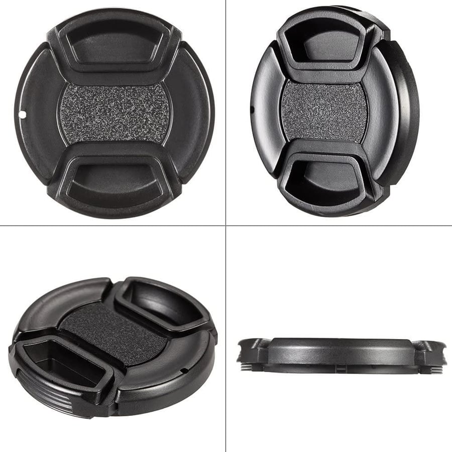 K&F Concept 77mm Center Pinch Snap-on Lens Cap Cover Keeper Holder for Canon Nikon Sony DSLR Camera