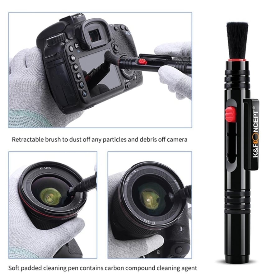K&F Concept 4-In-1 Camera Lens Cleaning Pen Camera Lens Cleaning Kit for DSLR Camera