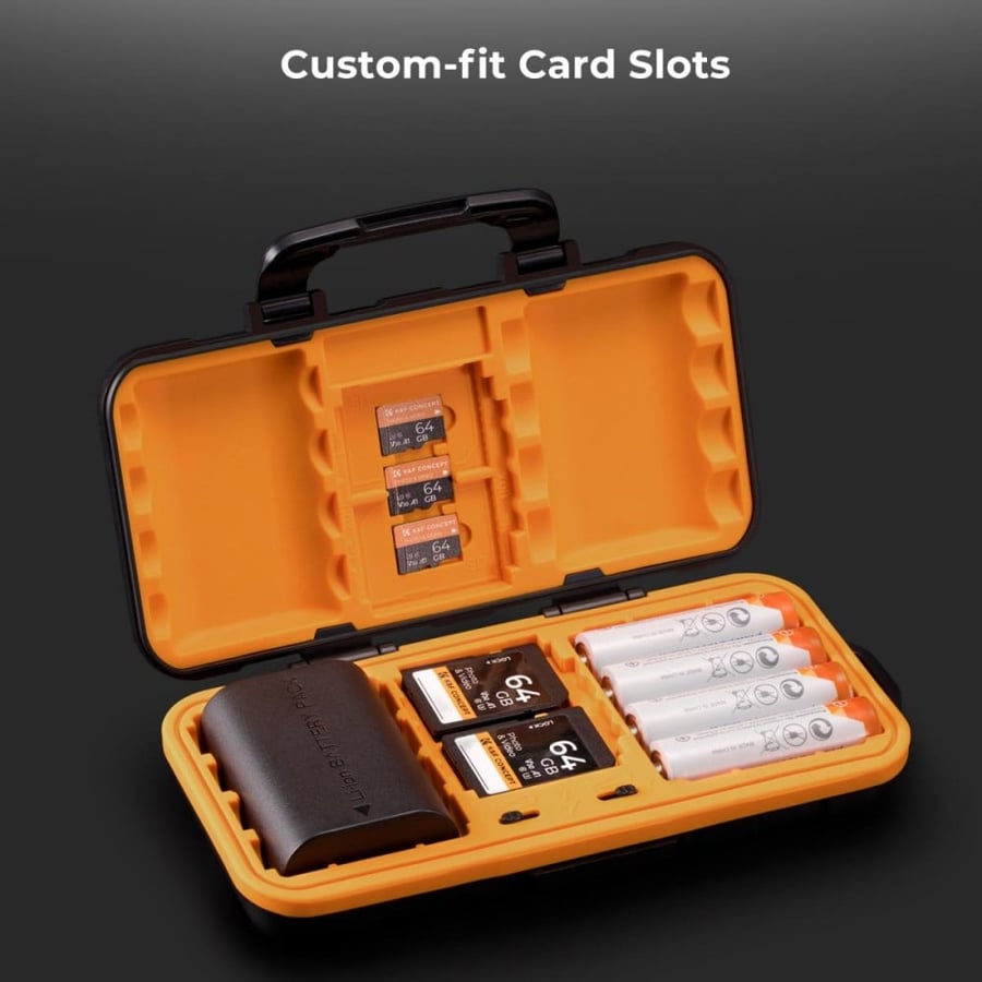 K&F Camera Battery Memory Card Case, professional waterproof and shockproof