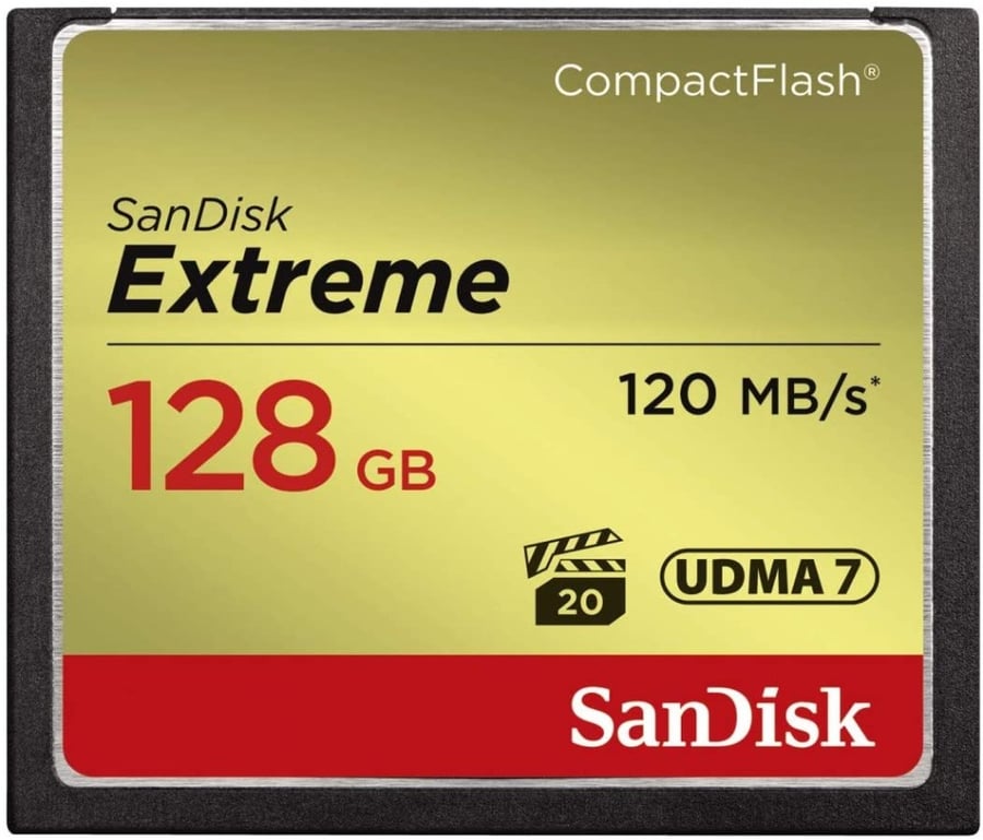 SanDisk Extreme 128GB Speed 120MB/S CompactFlash Memory Card