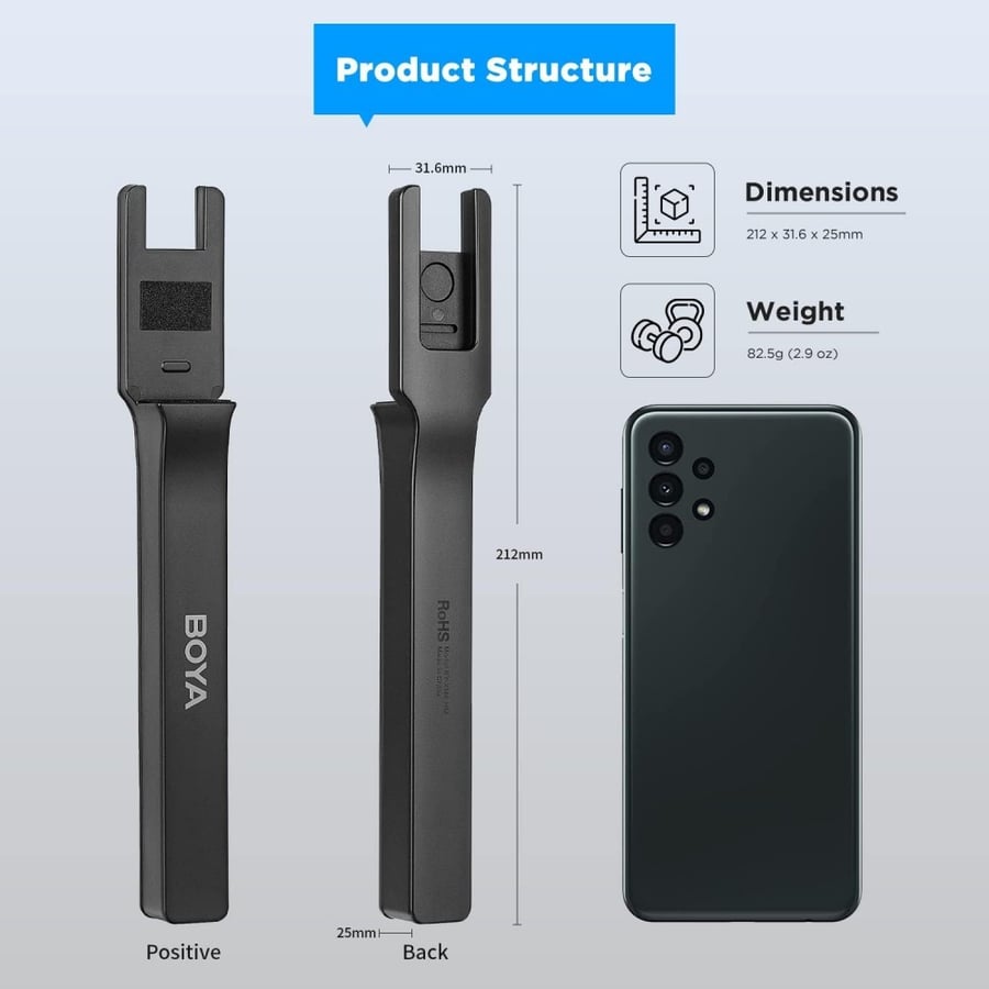 BOYA BY-XM6 HM Wireless Microphone Handheld Holder for BY-XM6 S1/S2/S3/S4/S5/S6/K1/K2/K3/K4/K5/K6 Transmitter