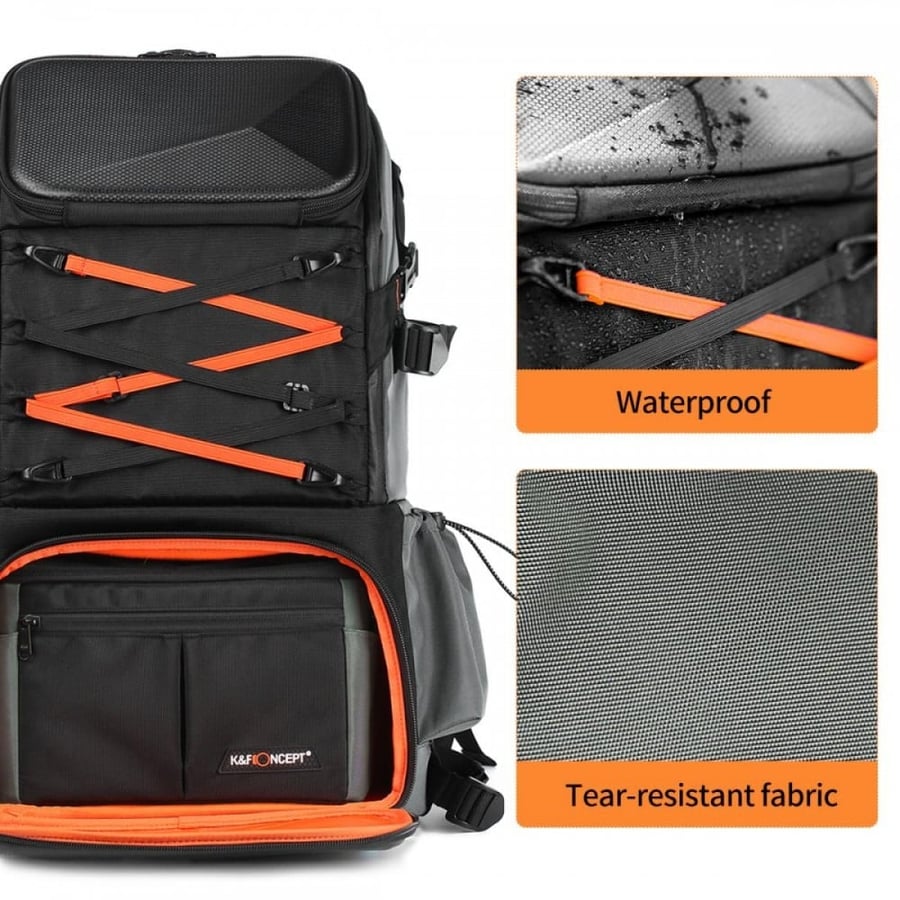 K&F Concept Multi-Functional Waterproof Large DSLR Camera Backpack with Tripod Holder & Laptop Compartment