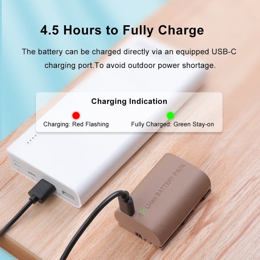 KingMa LP-E6 USB-C Rechargeable Battery For Canon EOS
