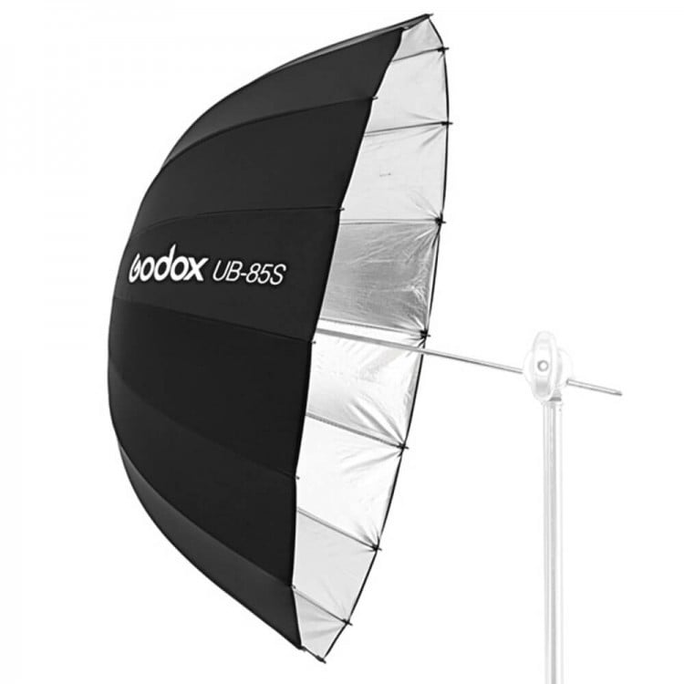 Godox Parabolic Umbrella Silver Black UB-85 CM With Diffuser