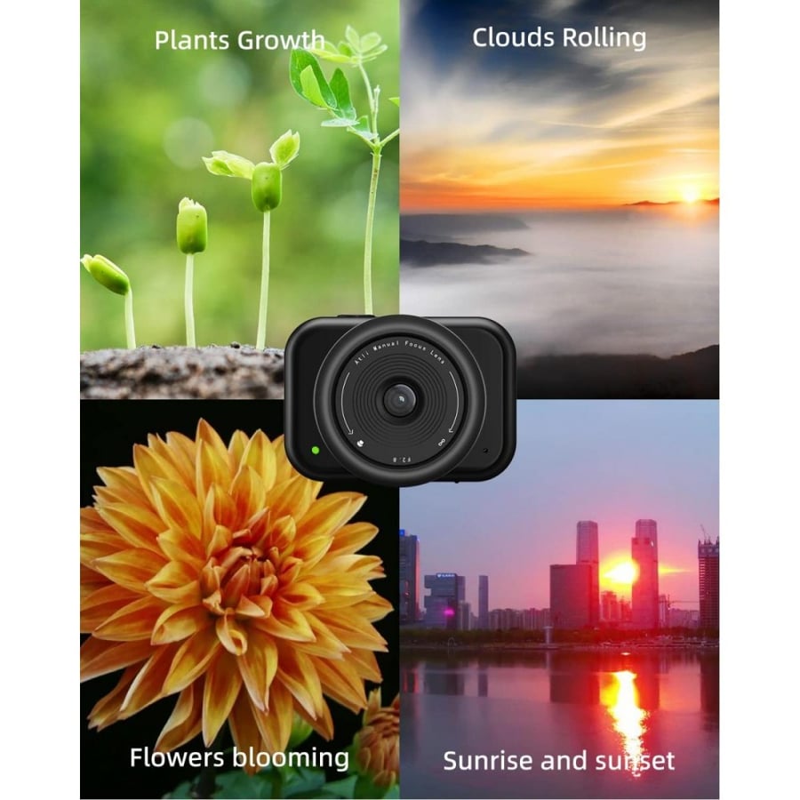 K&F Concept ATLI T100 1080P Time Lapse Camera WiFi HDR APP Control Real-time Preview Timing Shooting Manual Focus Timelapse Video Camera