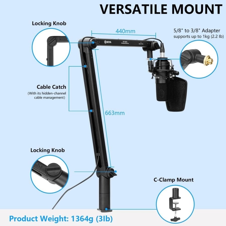Boya BY-BA30 Microphone Boom Arm