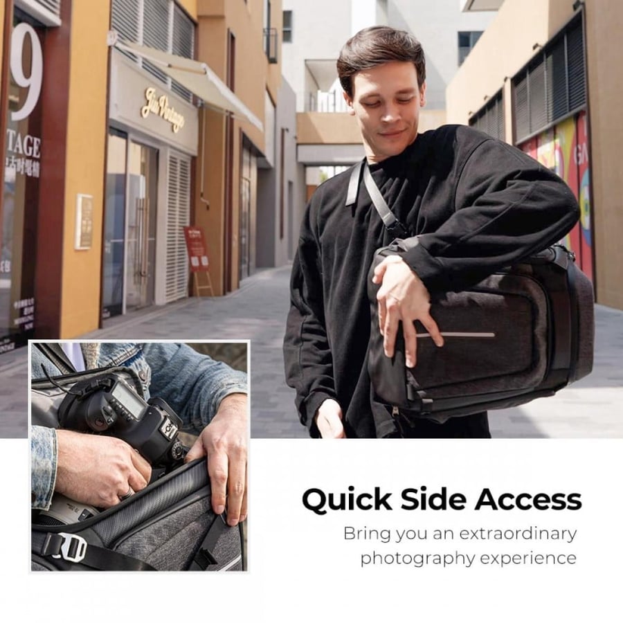 K&F Concept Alpha Backpack 25L for Nature Photography Waterproof Camera Bag with 15.6 inch Laptop Compartment Tripod Holder Raincover